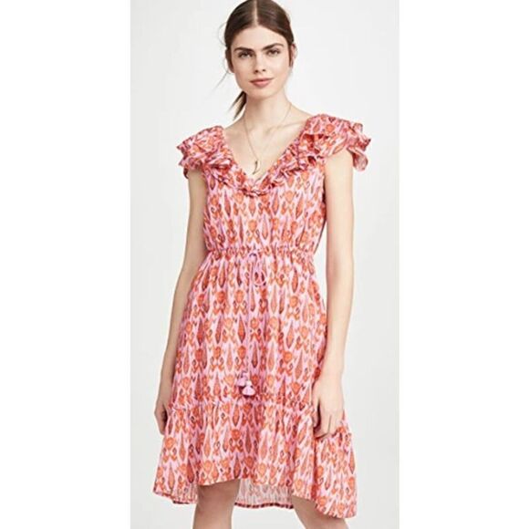 Figue Tahlia Ruffle Flutter Sleeve High-Low Dress NWT Sz. S - Picture 1 of 11